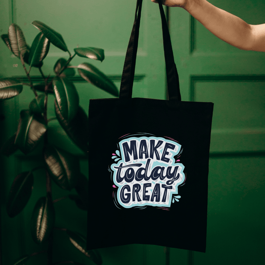 shopper nero con immagine personalizzata